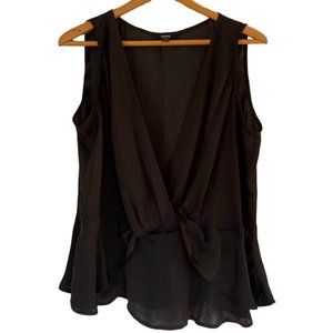 {Alfani} Black Silky Flowy Tank Top - Large